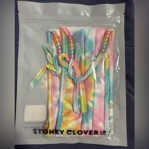 NWT Stoney Clover Lane 2 Piece Face Mask Set Rainbow Tie Dye